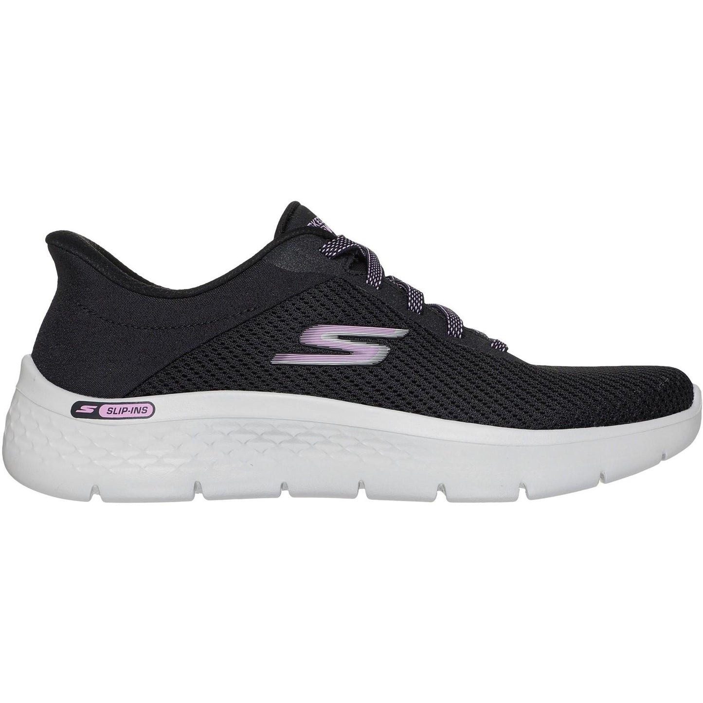 Women's Wide Fit Skechers 125516 Slip-ins Go Walk Flex Carla Trainers