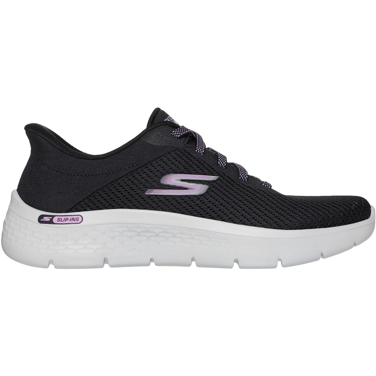 Women's Wide Fit Skechers 125516 Slip-ins Go Walk Flex Carla Trainers