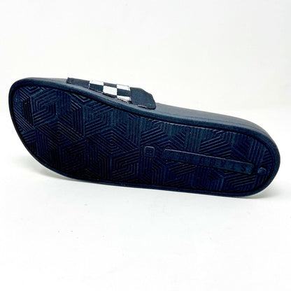 STNDRD Standard Los Angeles Monaco Checkerboard Black White Mens Slides Sandals