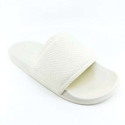 STNDRD Standard Los Angeles Monaco Snake White Mens Comfort Slide Sandals