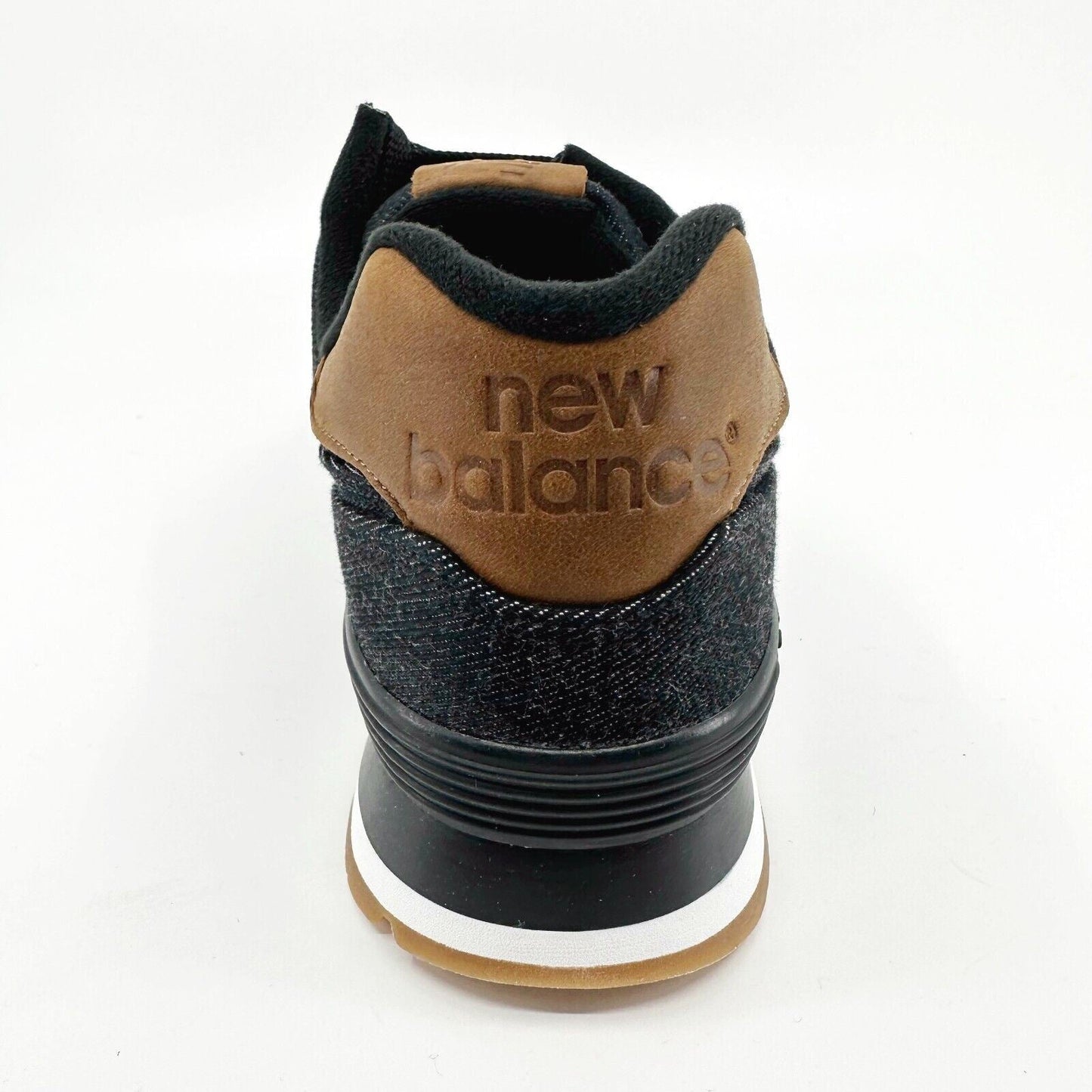 New Balance 574 Classics 15 Ounce Canvas Denim Black Brown Mens ML574TXA