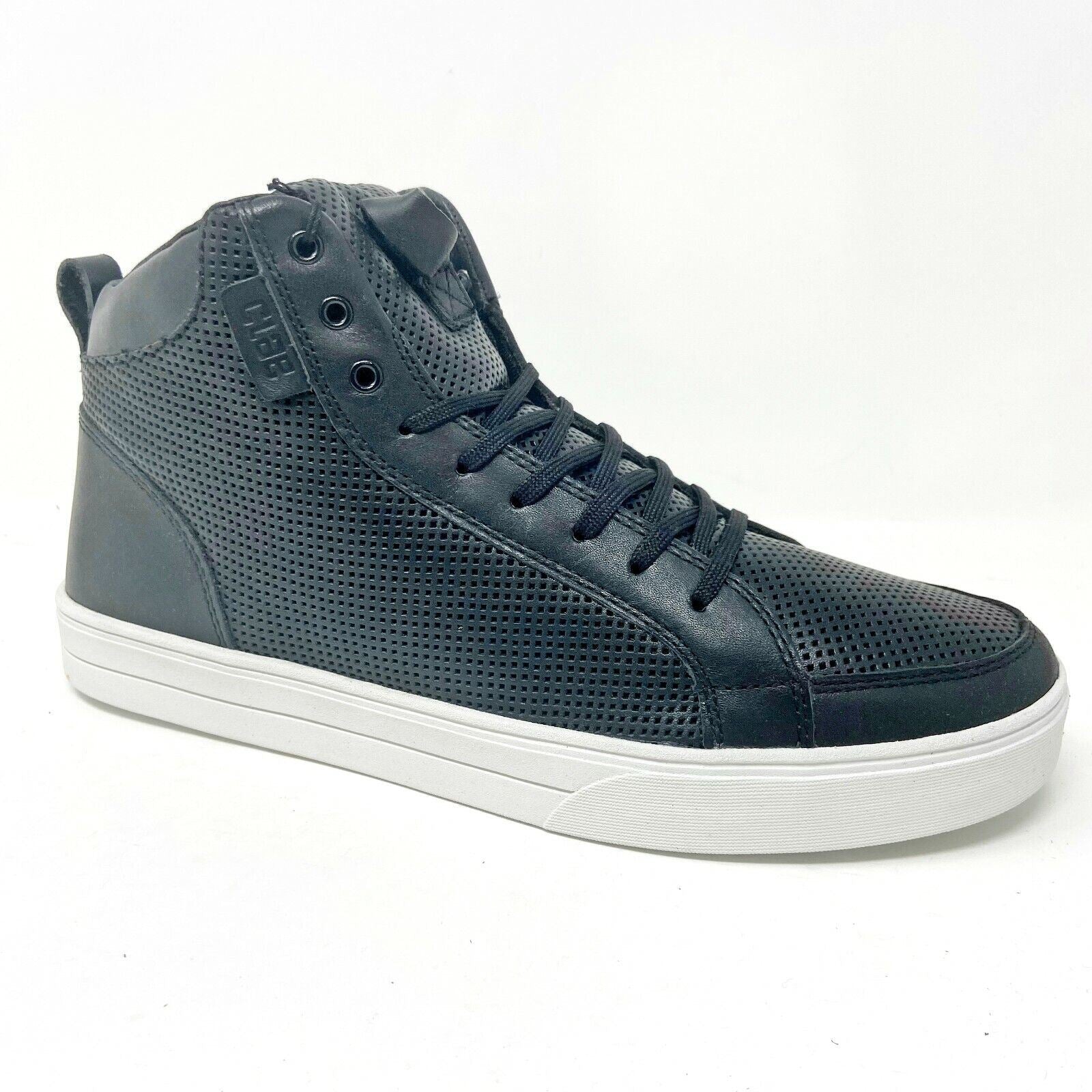 Clae Russell 07 Black Perf Leather Mens Casual Sneakers