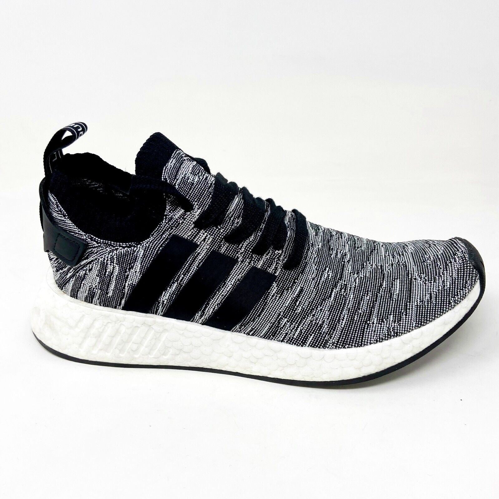 Adidas NMD R2 PK Primeknit Black White Future Harvest Mens Sneakers BY9409