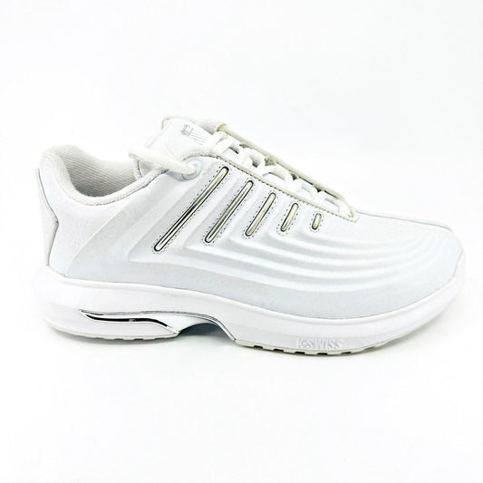 K-Swiss Mens Maxon White Platinum Size 7.5 Retro Casual Sneakers 0697147
