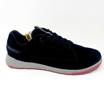Caterpillar CAT Quest Black Red Mens Suede Casual Shoes Sneakers P724162