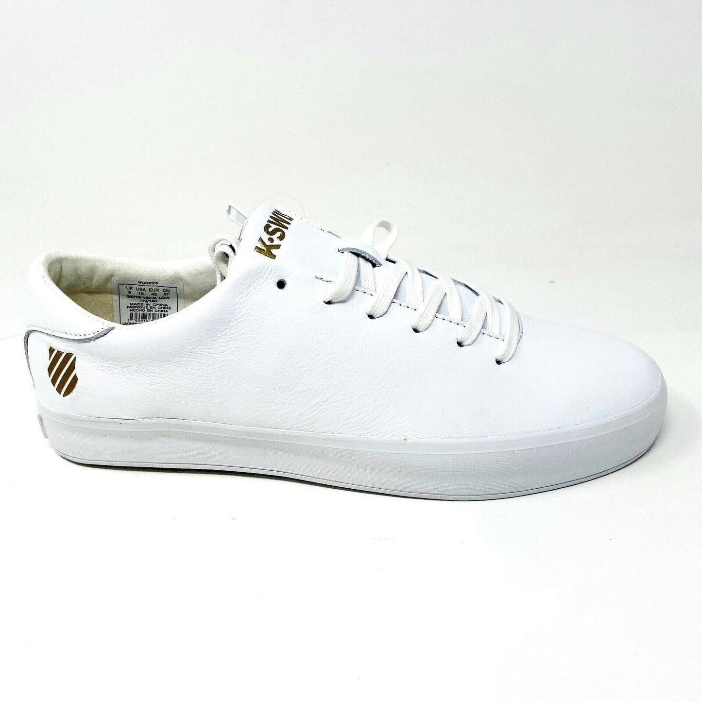 K-Swiss Court Pro Startup Self Belief White Womens Size 10 Leather 96729 162