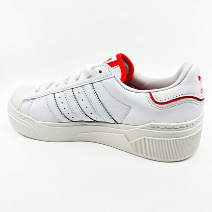 Adidas Originals Superstar Bonega 2B White Red Womens Leather Sneakers IG2395