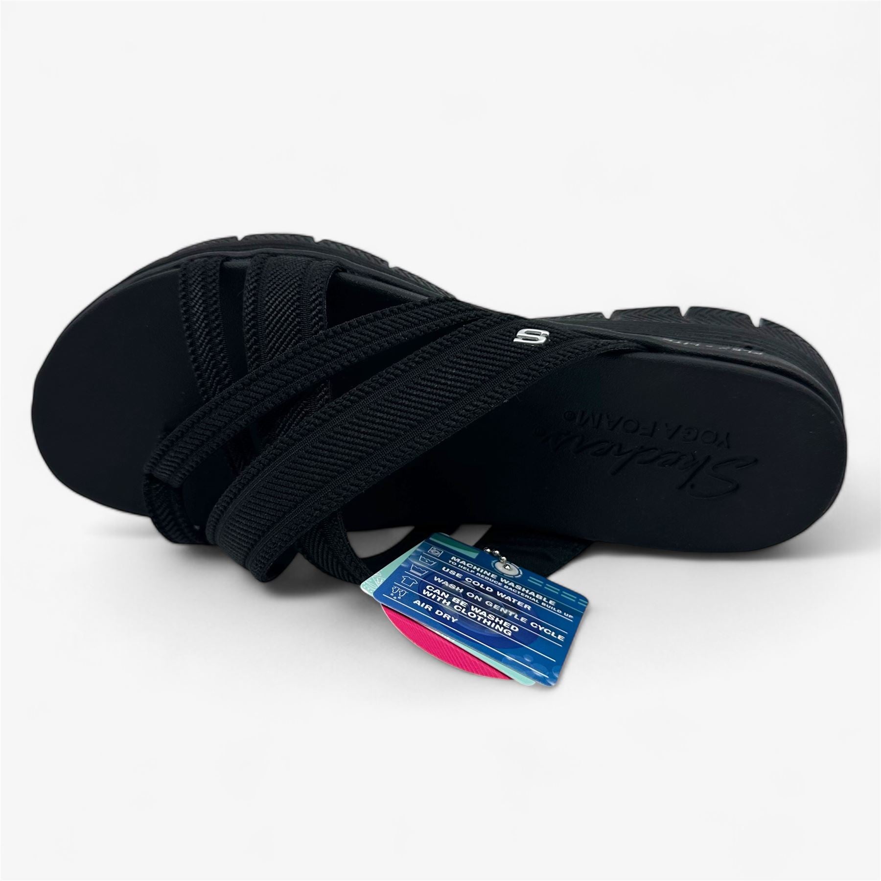 Skechers Flex Appeal 4.0 Perfect 4 You Black Womens Sandal Slip-On