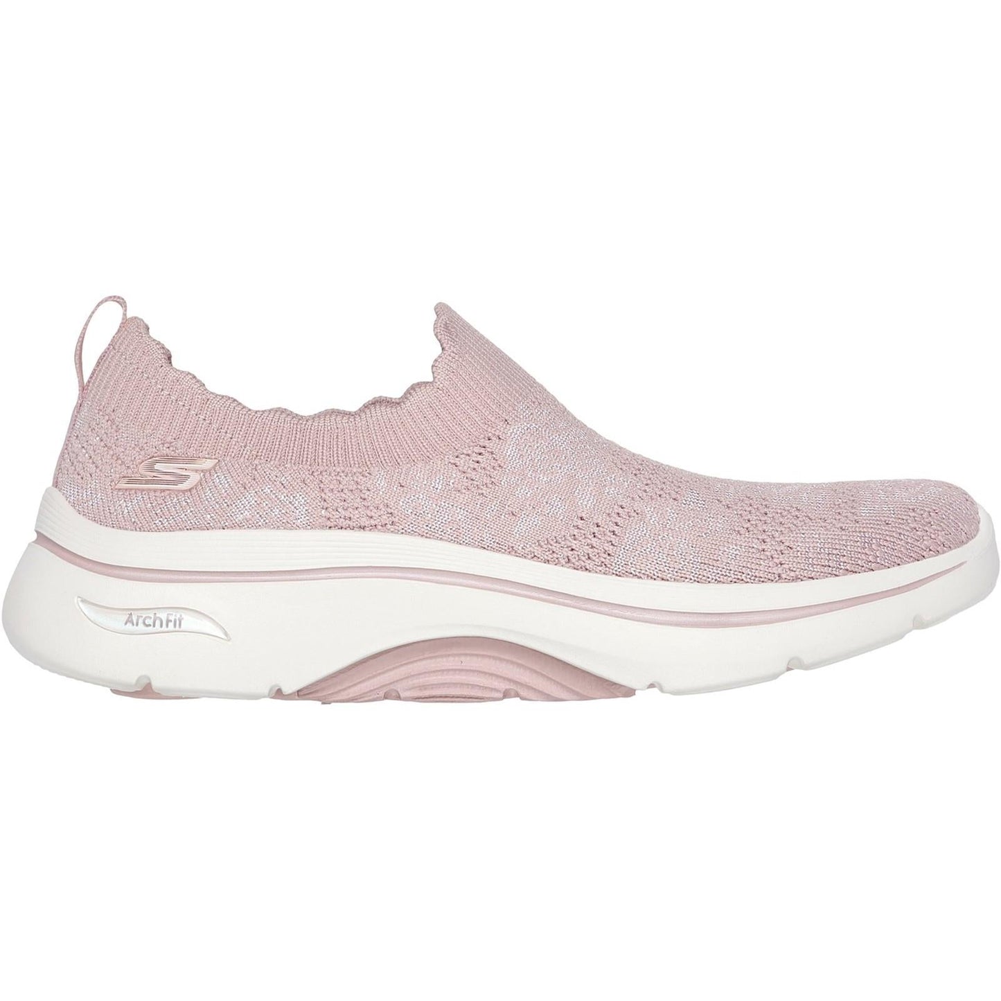 Women's Wide Fit Skechers 125329 Go Walk Arch Fit 2.0 Rosa Linda Trainers