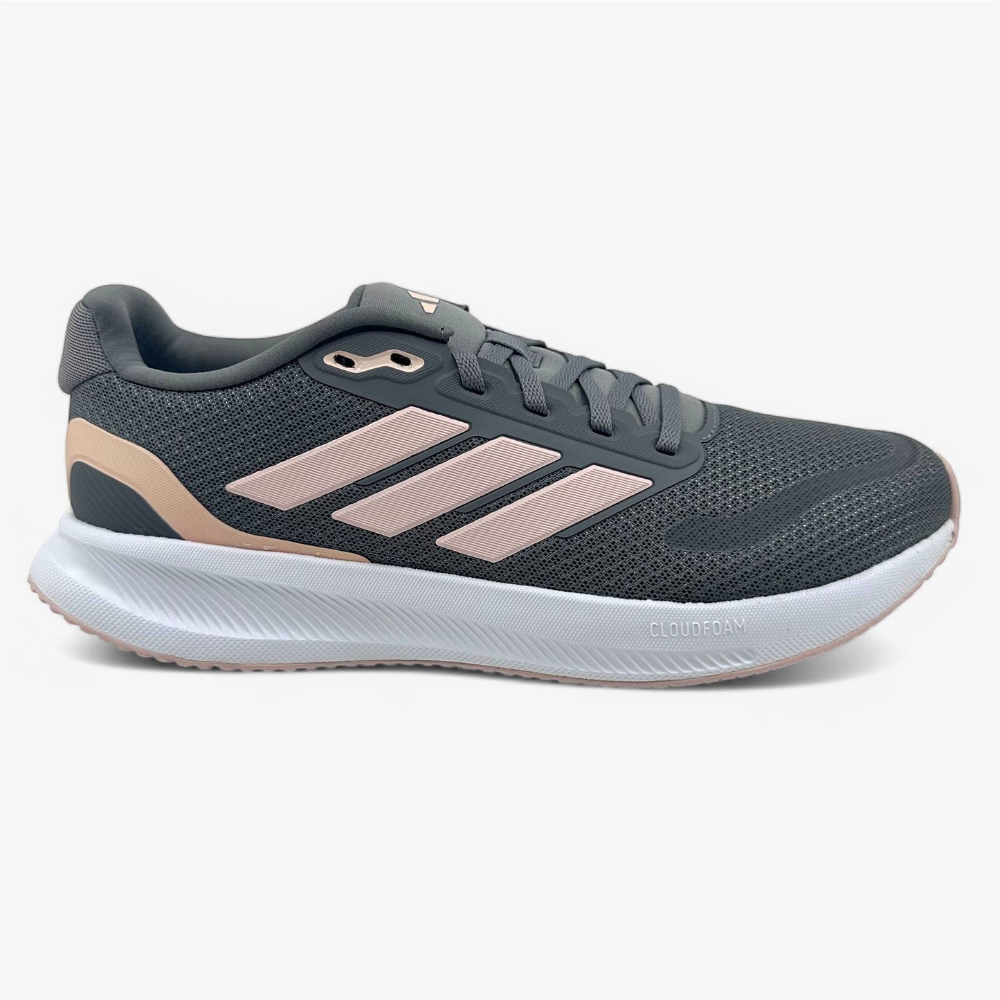 Adidas Runfalcon 5 Grey Sandy Pink White Womens Size 10 Athletic Sneaker