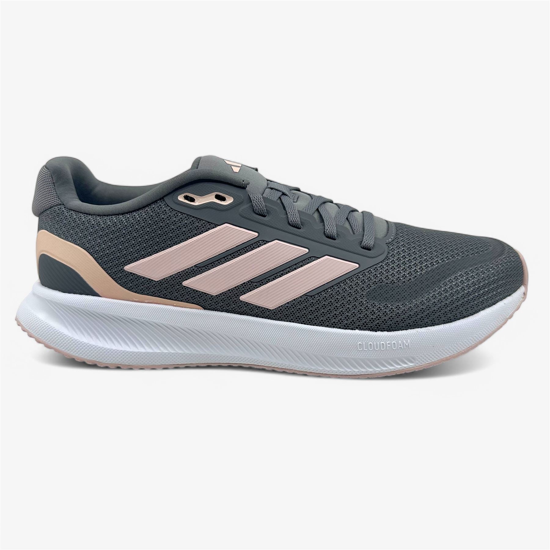 Adidas Runfalcon 5 Grey Sandy Pink White Womens Size 10 Athletic Sneaker