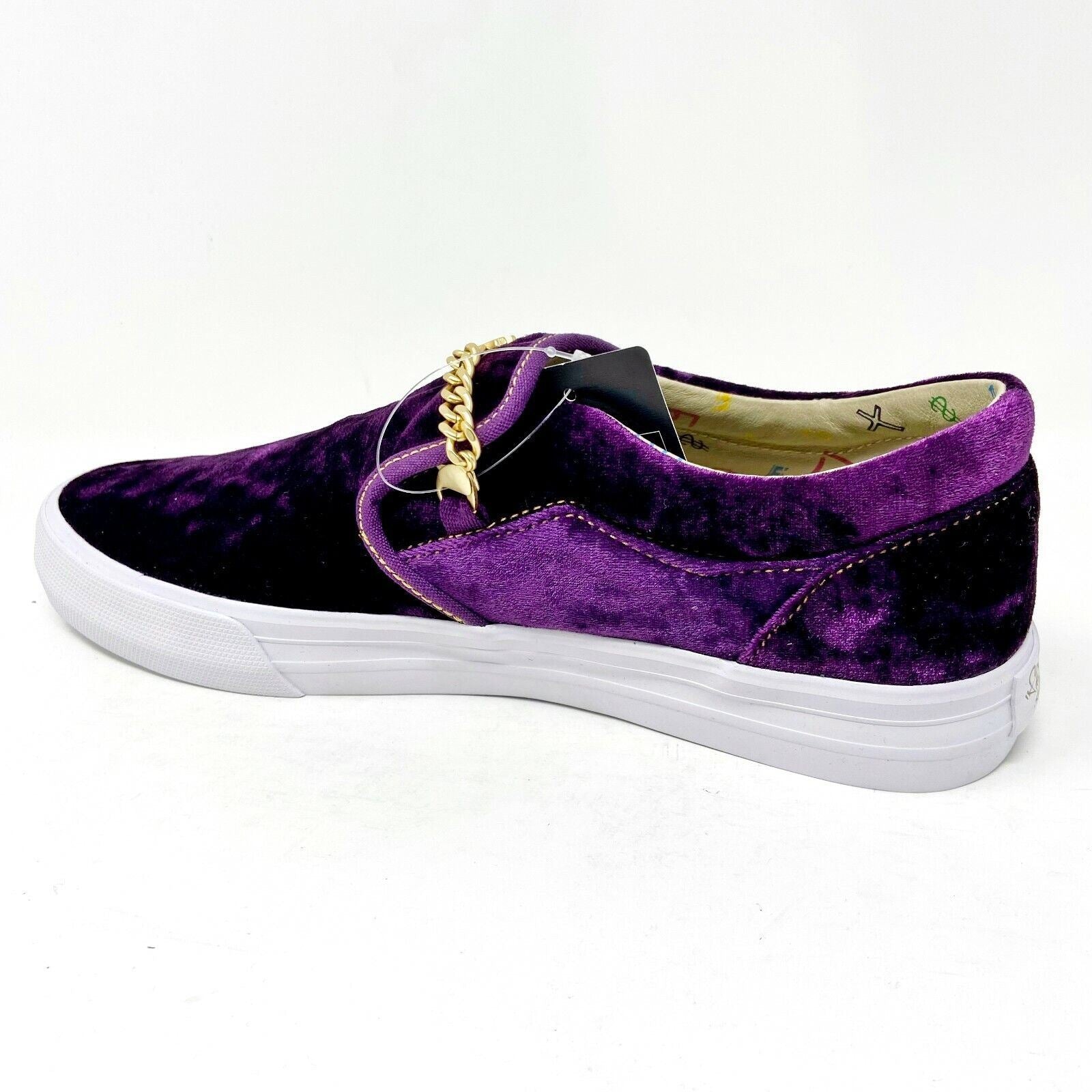 Supra Fenix Flexin Cuba LX Purple Velvet Mens Slip On Skateboard Shoes 06733 573
