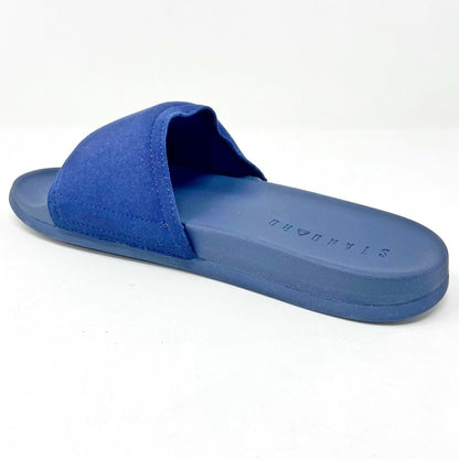 STNDRD Standard Los Angeles Monaco Suede Navy Blue Womens Slide Sandals