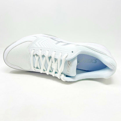 Asics Gel-Dedicate 5 White Silver Womens Tennis Court Shoes E757Y 0193