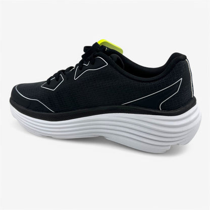 Skechers Max Cushioning Endevour Galloway Black Silver Womens Athletic Sneaker