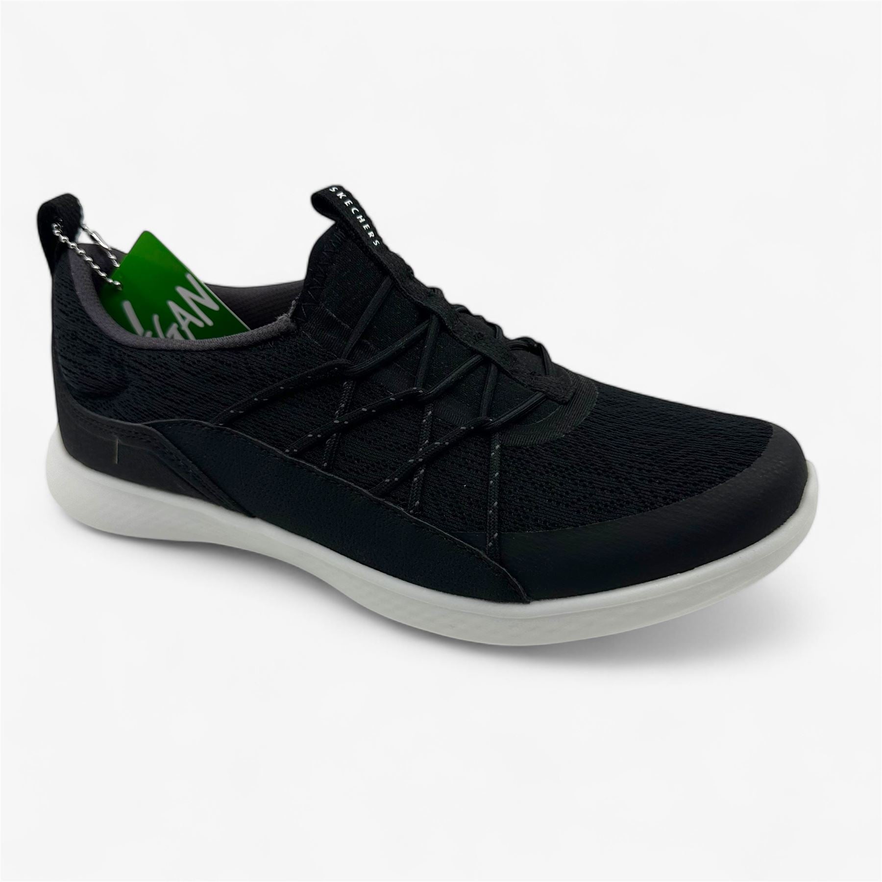 Skechers Vapor Foam Lite Revere Black Gray Womens Athletic Sneaker