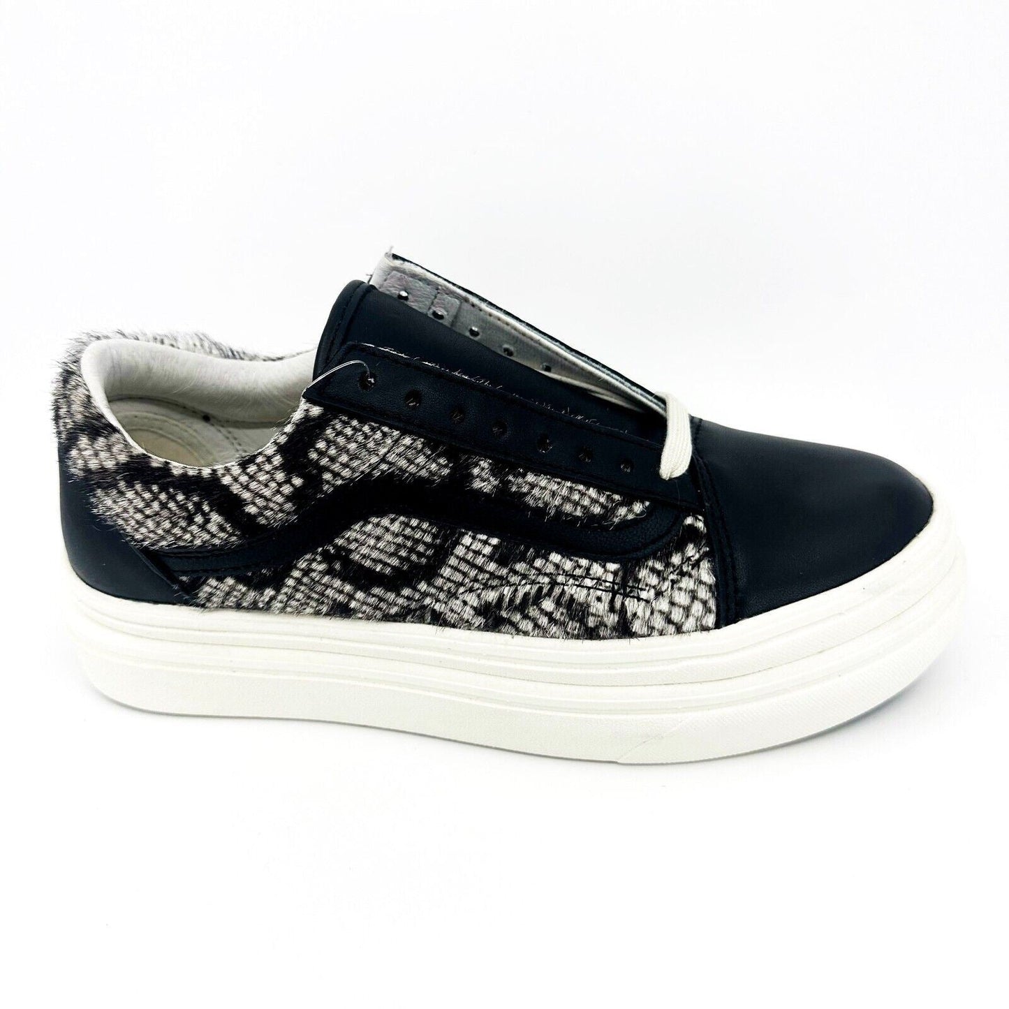 Vans Vault Super Comfycush Old Skool (Snake Pony) Black Marshmallow Womens Shoes