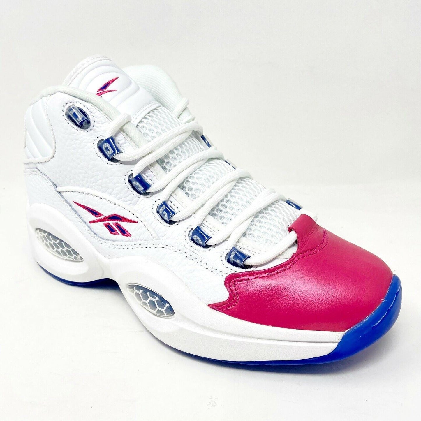 Reebok Question Mid Eric Emanuel Pink Toe White Mens Sneakers FX7441