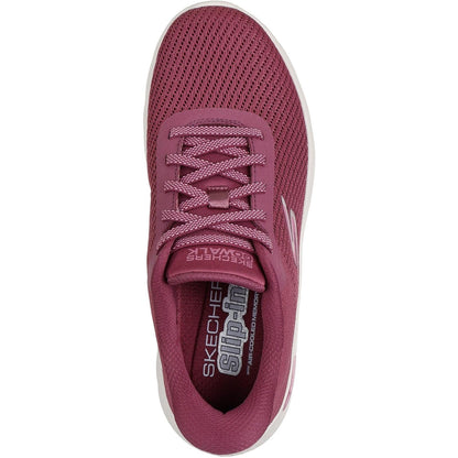 Women's Wide Fit Skechers 125516 Slip-ins Go Walk Flex Carla Trainers