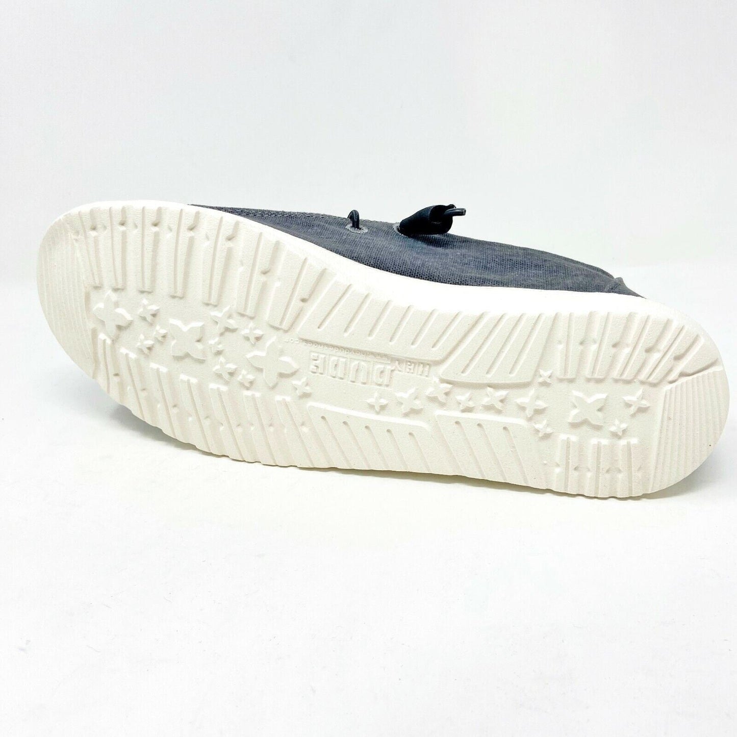 Hey Dude Womens Wendy Chambray Off Black Slip On Comfort Shoes