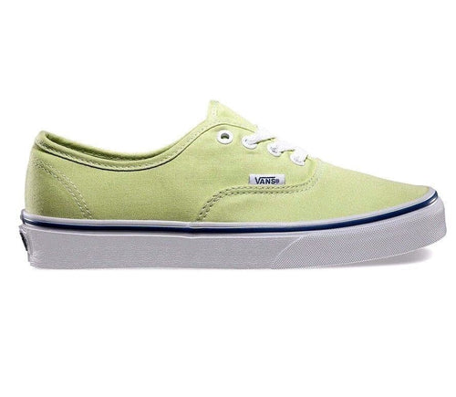 VANS Authentic Lime Green True White Womens Classic Casual Shoes