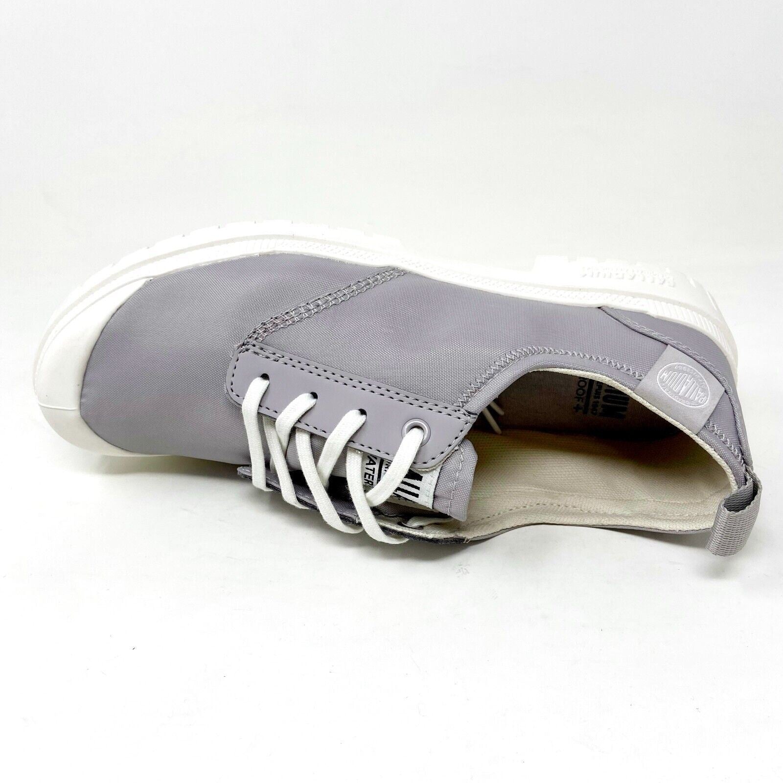 Palladium Pampa SP20 LO WP+ Vapor Gray Womens Waterproof Sneakers 77032 073