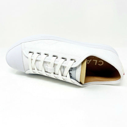 Clae Herbie Textile White Mens Premium  Sneakers