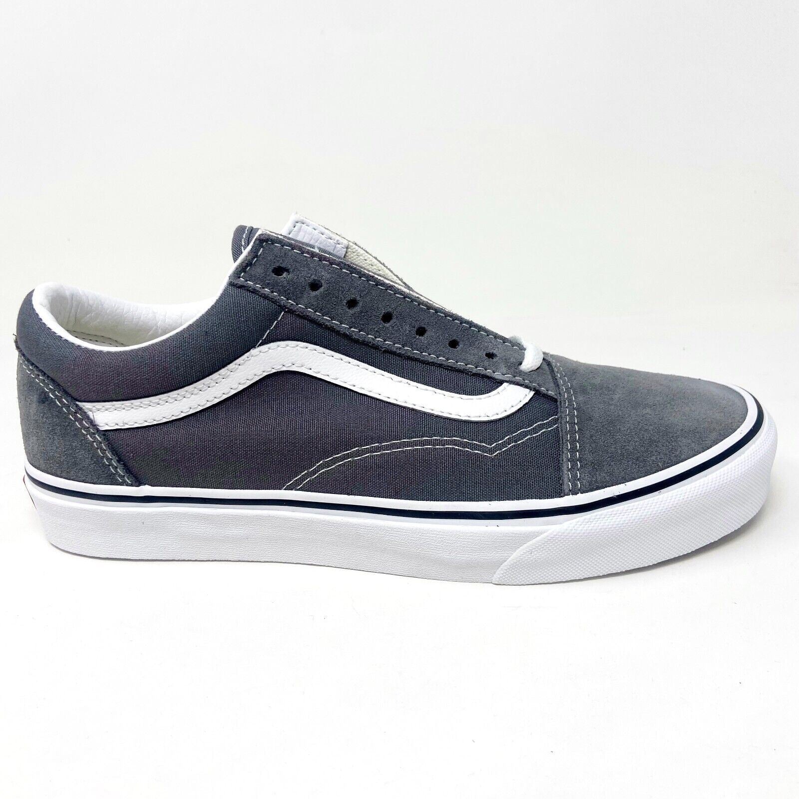 Vans Old Skool Pewter True White Classic Womens Casual Sneakers
