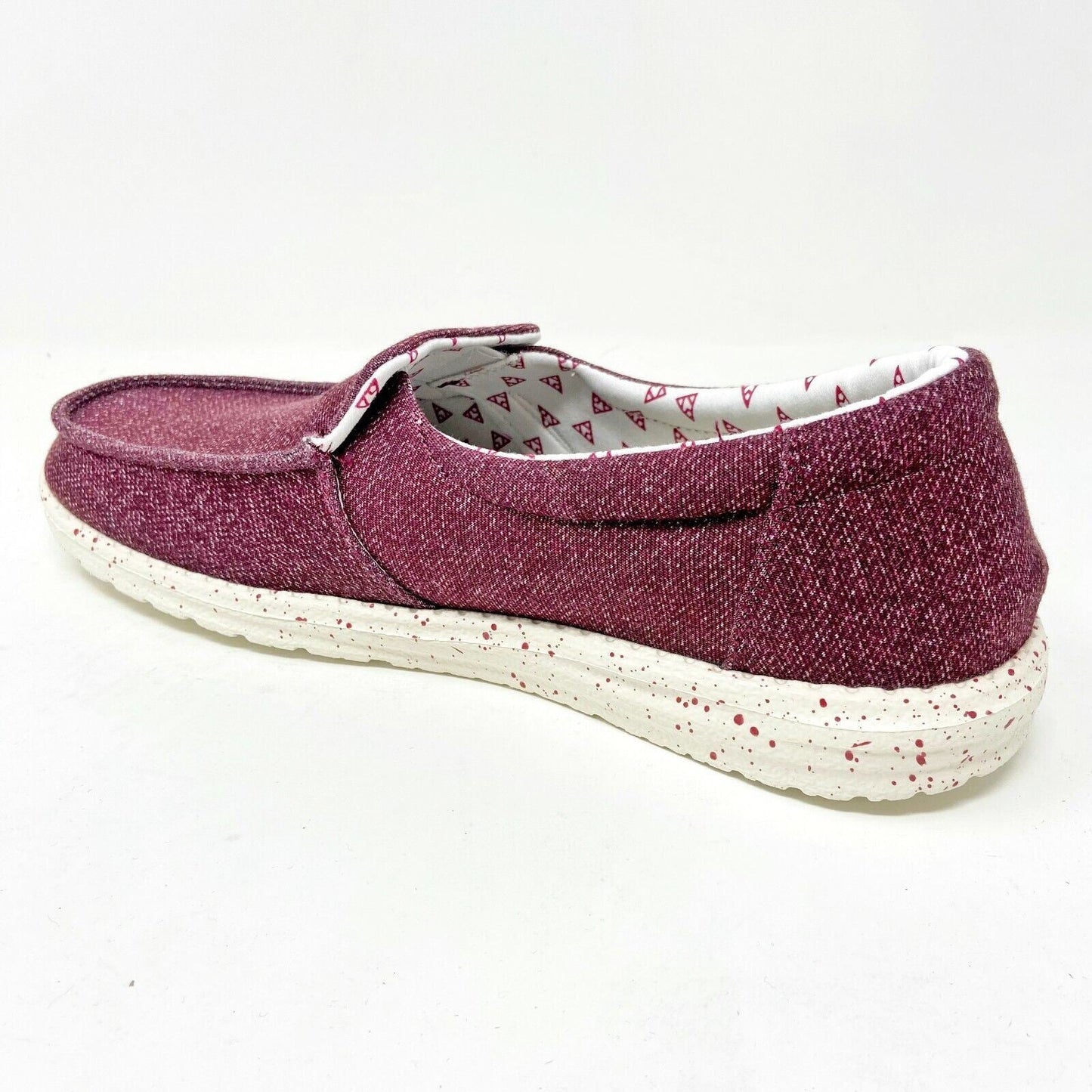 Hey Dude Womens Misty Burgundy Slip On Comfort Lightweight Shoes