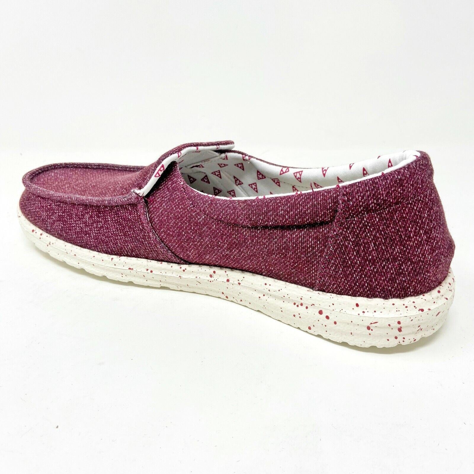 Hey Dude Womens Misty Burgundy Slip On Comfort Lightweight Shoes