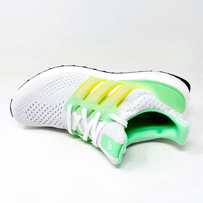 Adidas UltraBoost 5.0 DNA White Beam Green Mens Running Shoes GV8730