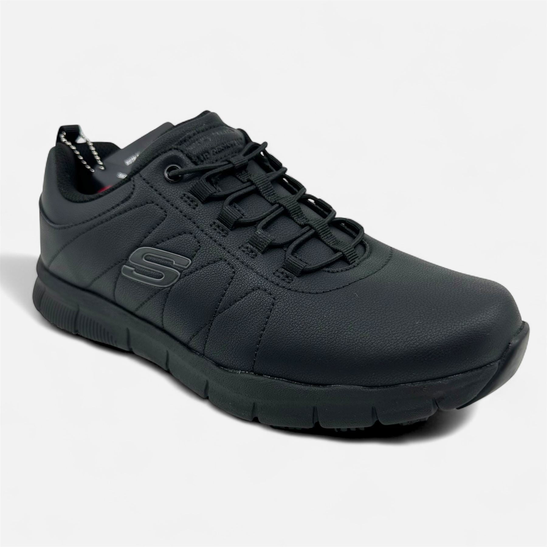 Skechers Nampa Beja Black Womens Electrical Hazard Slip Resistant Sneaker