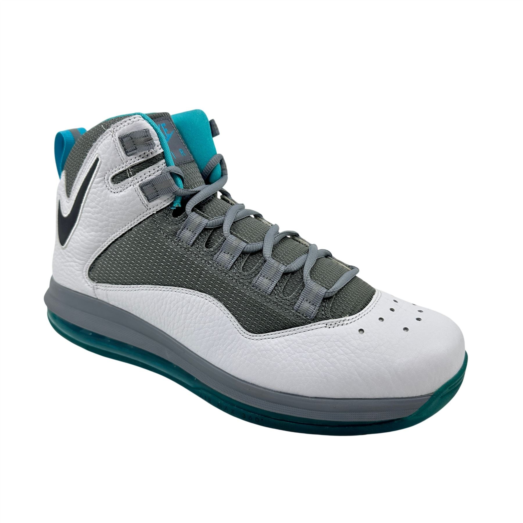 Nike Air Max Darwin 360 White Dark Grey Turquoise Mens Athletic Sneaker