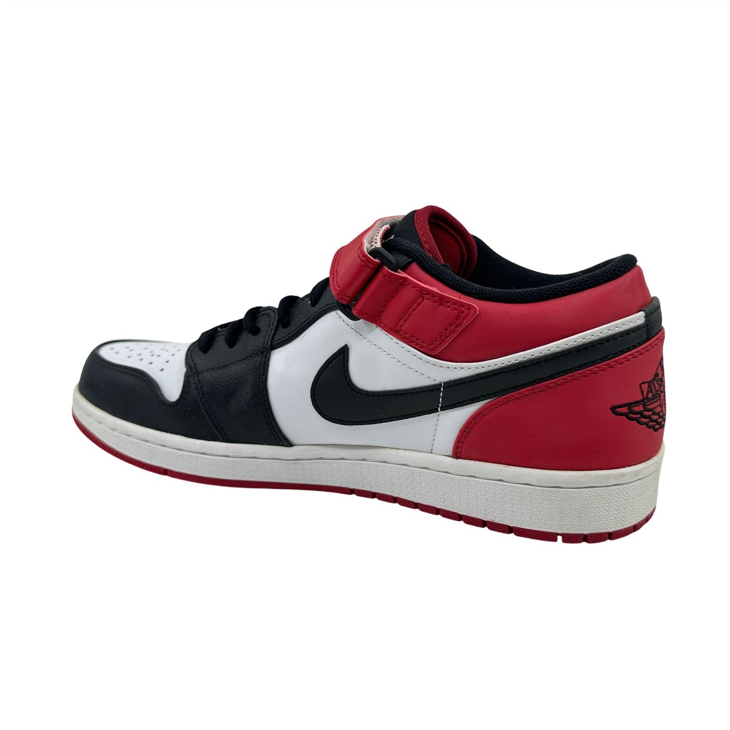 Jordan 1 Strap Low White Black Gym Red Mens Athletic Bred Sneaker
