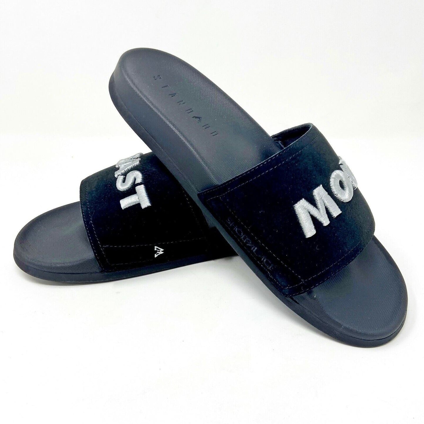 STNDRD Standard Los Angeles Monaco Beast Mode Black Mens Gym Slide Sandals