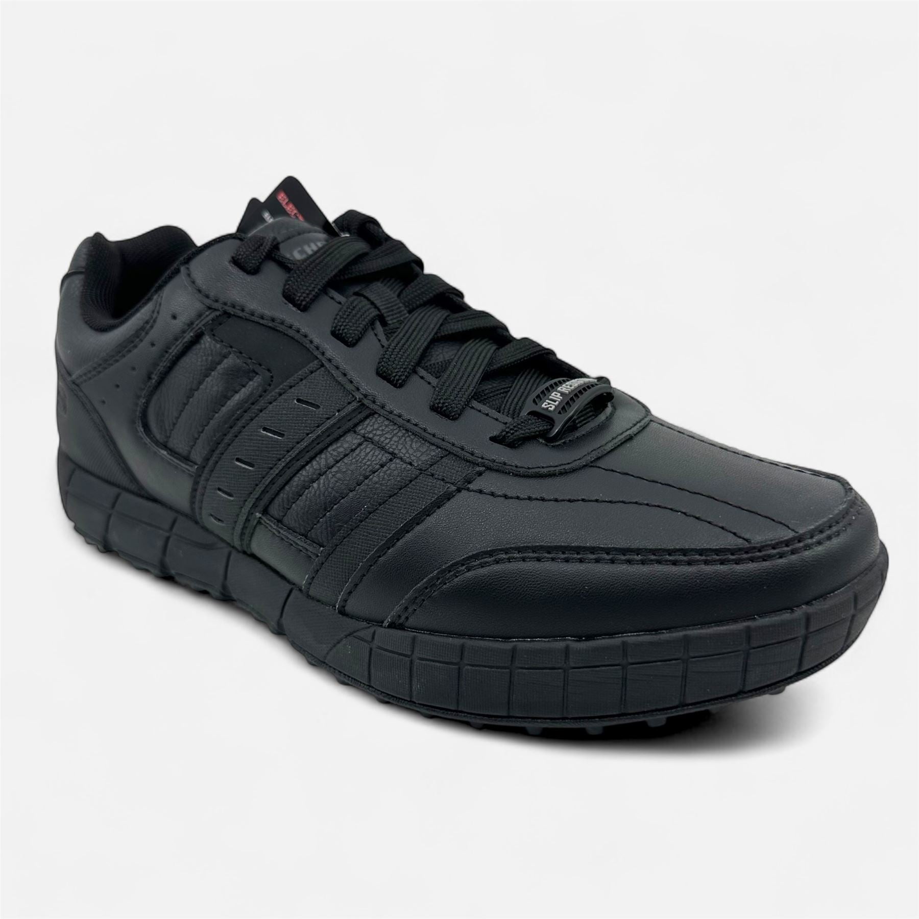 Skechers Elston 2.0 SR Black Mens Electrical Hazard Slip Resistant Sneaker