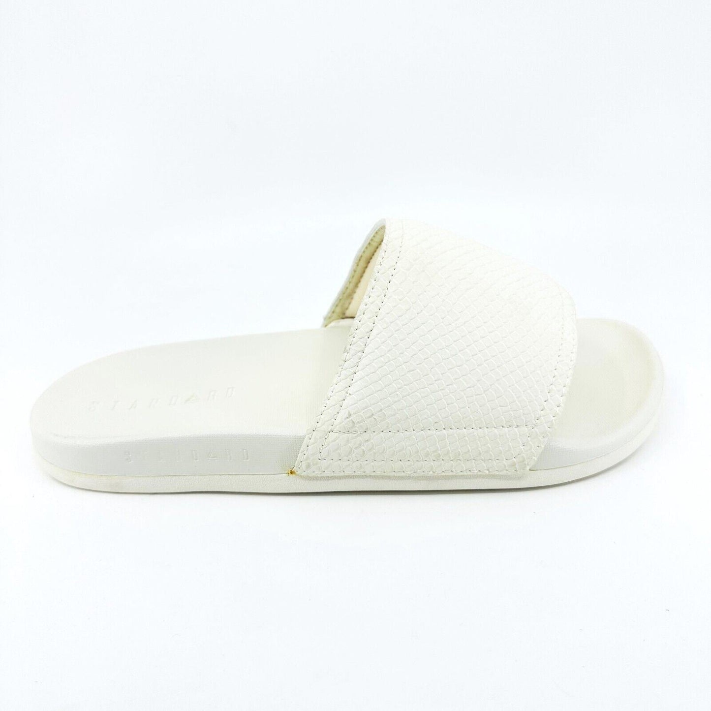 STNDRD Standard Los Angeles Monaco Snake White Mens Comfort Slide Sandals