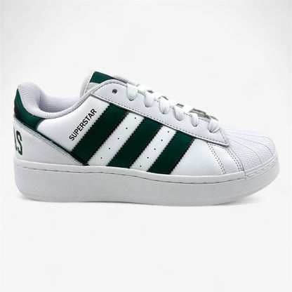 Adidas Superstar XLG White Collegiate Green Mens Athletic Sneaker