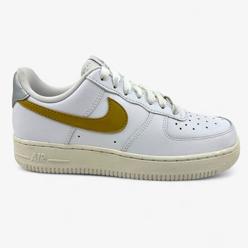 Nike Air Force 1 '07 White Metallic Gold Womens Size 7 Athletic Sneaker