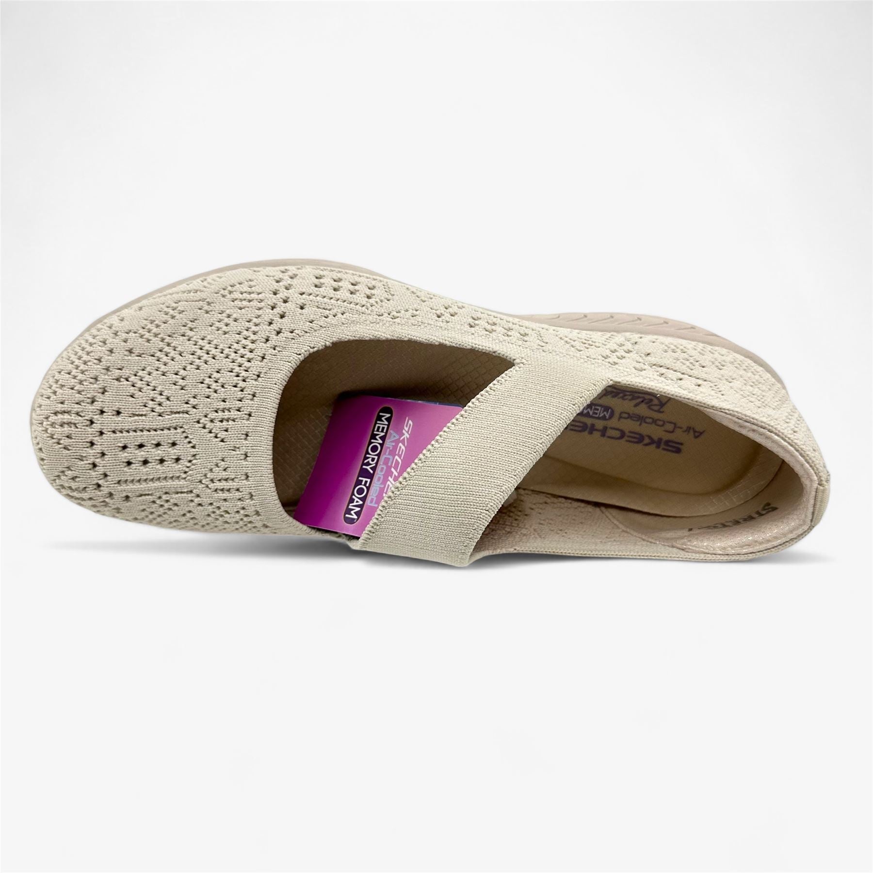 Skechers Up Lifted Its Fate Off White Womens Casual Relaxed Fit Slip-On