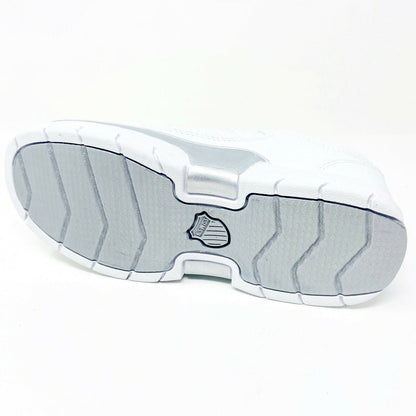 K-Swiss Florham White Platinum Juniors Kids Casual Shoes Sneakers 61852147