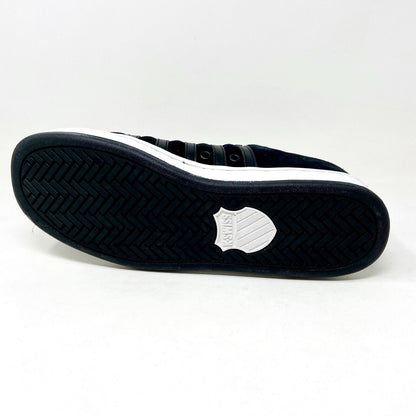 K-Swiss The Classic Suede Black White Mens Casual Sneakers 02585002