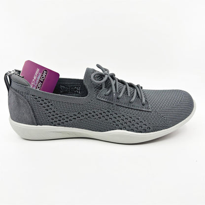 Skechers Newbury St Casually Charcoal Womens Slip On Sneakers