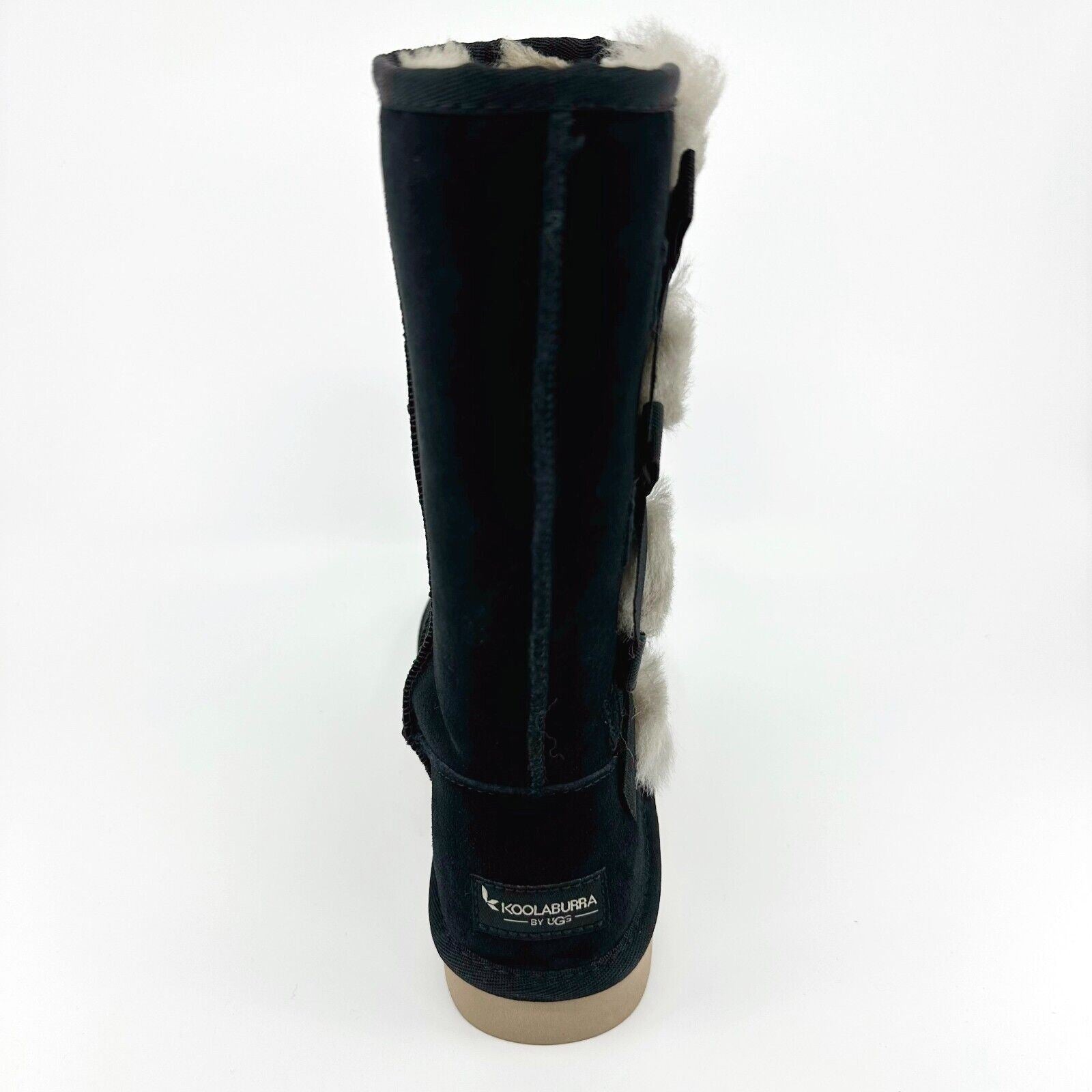 Koolaburra by UGG Victoria Tall Womens Black Faux Fur Shearling Suede Boots