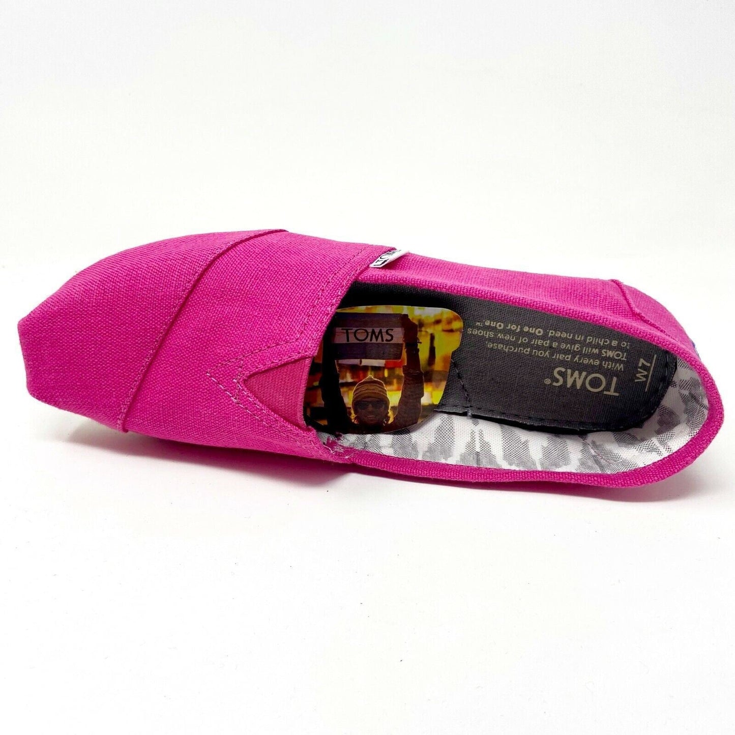 Toms Classics Earthwise Pink Womens Slip On Casual Canvas Flat Shoes
