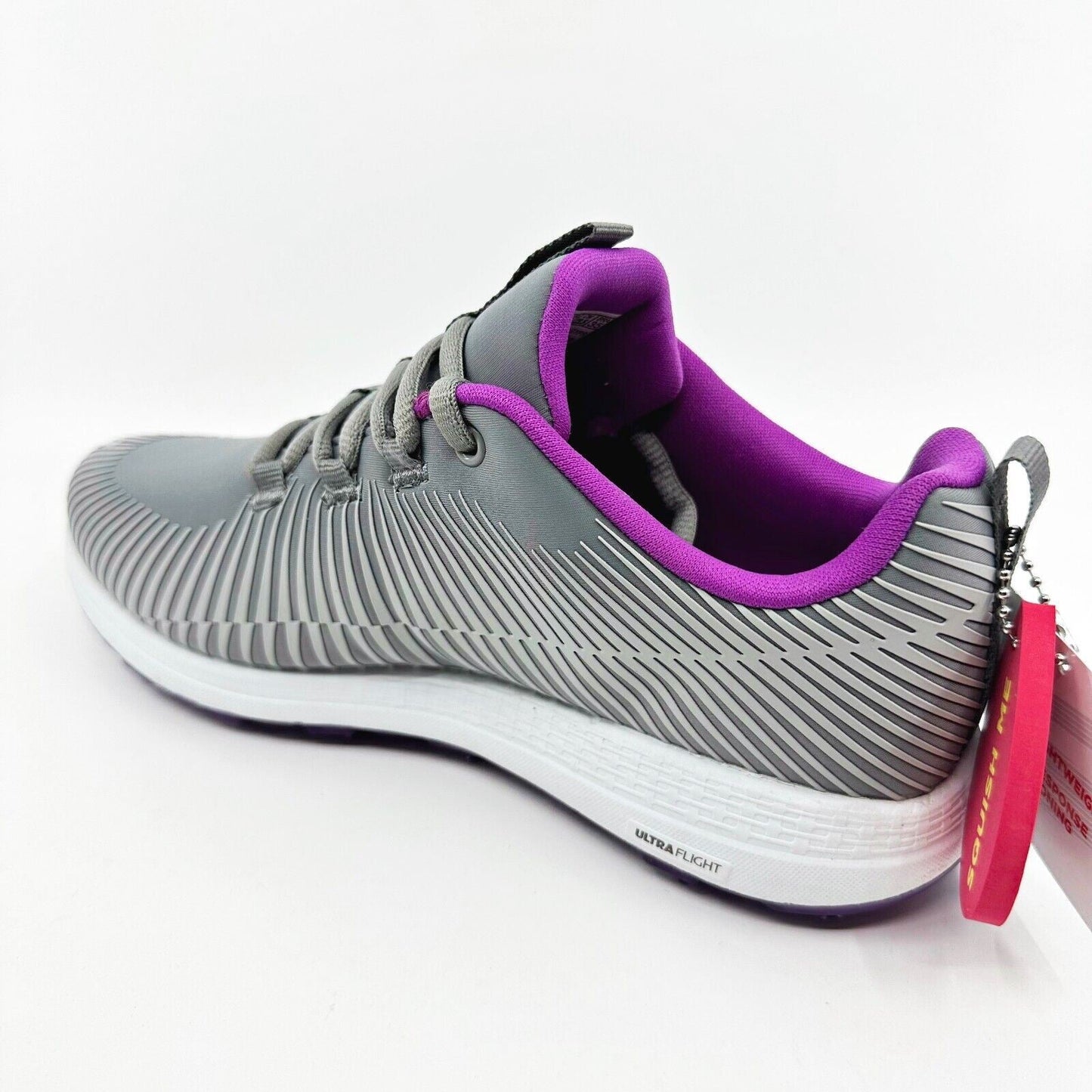 Skechers Go Golf Max Swing Gray Purple Womens Size 6.5 Spikeless Shoes
