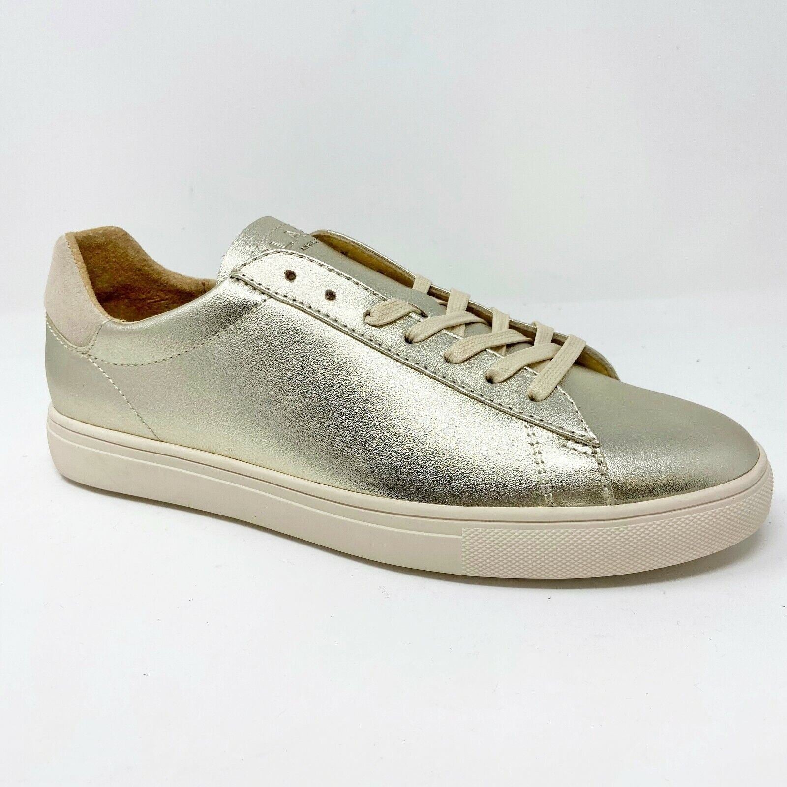 Clae Bradley Gold Metallic Mens Size 9 Premium Sneakers