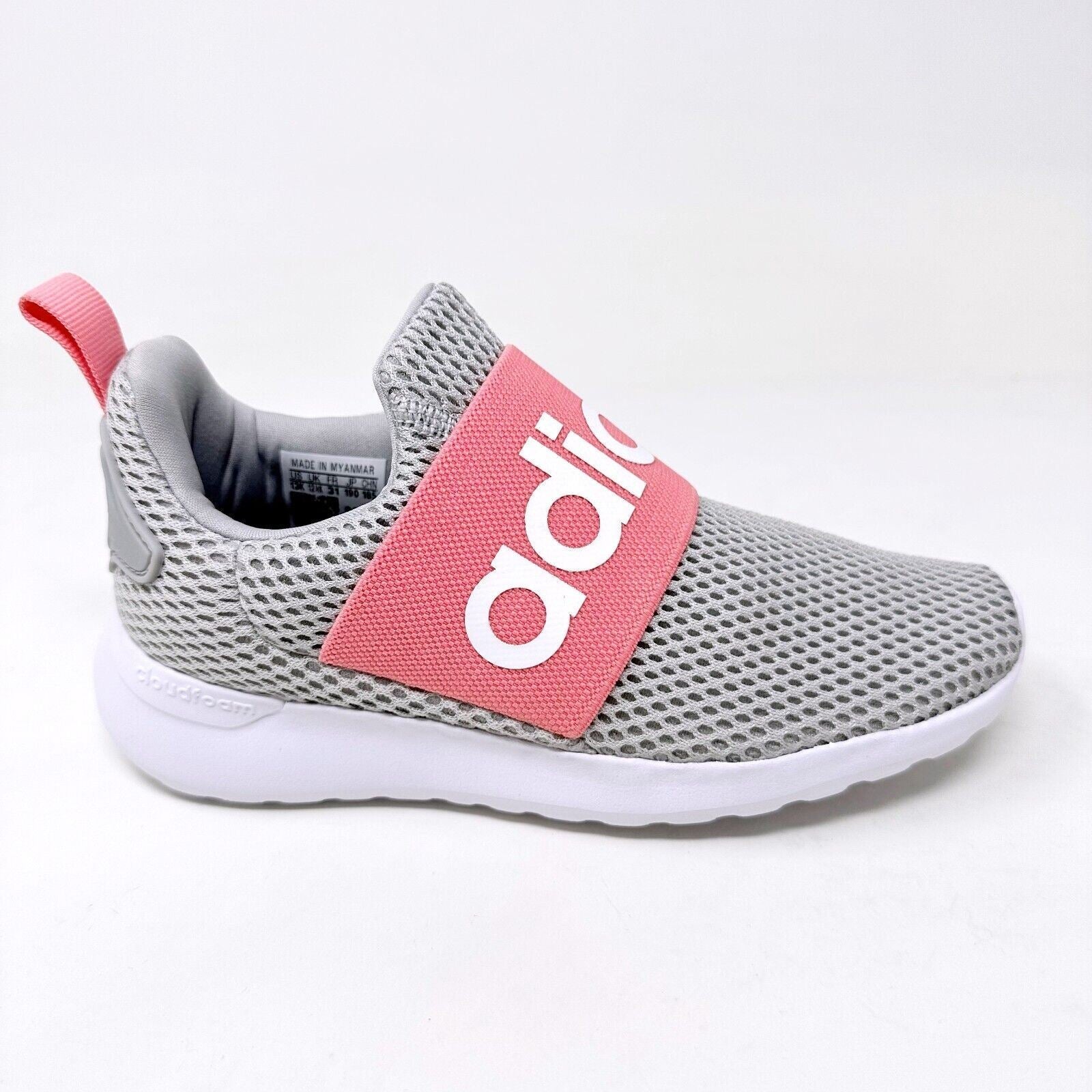 Adidas Lite Racer Adapt 4.0 K Gray Pink Kids Youth Running Shoes Q47209