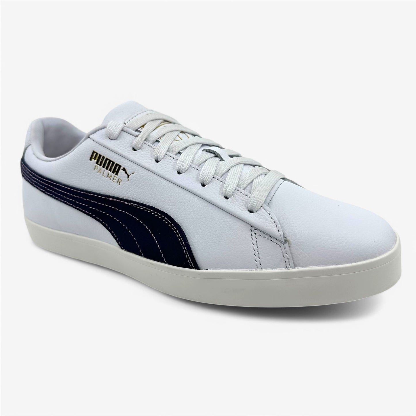 PUMA x Arnold Palmer Fusion Classic White Deep Navy Mens Waterproof Golf Shoes