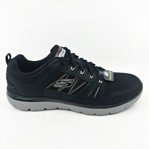 Skechers Summits New World Black Gray Mens Size 13 Athletic Sneakers